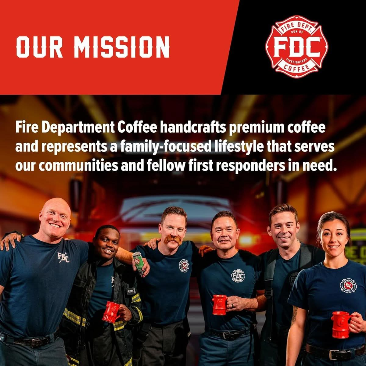 Fire Department Coffee  Veteran Owned  Original Medium Roast Coffee Pods  Balanced  Smooth  Roasted in the USA  Made with Premium Coffee Beans  24 Single Pods