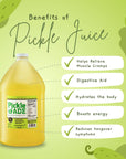 PickleAde Real Pickle Juice with Turmeric 1 Gallon  128oz 2 Pack  Bulk Size Pickle Juice Sports Drink  Electrolyte Replacement  Pickle Brine for Muscle Cramp Releif  Kosher Pickle Juice for Hydration Coctail Mixers Pickling Flavoring  Marinades