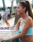 QURE Water Premium 10 pH Ionized Alkaline Bottled Water Silky Smooth Taste Infused with Electrolytes 169 fl oz 500 mL Pack of 24