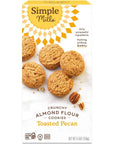 Simple Mills Almond Flour Crunchy Cookies, Toasted Pecan - Gluten Free, Vegan, Healthy Snacks, Made with Organic Coconut Oil, 5.5 Ounce (Pack of 3)