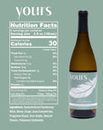 YOURS NonAlcoholic Wine California Chardonnay  Award Winning Alcohol Removed White Wine Only 30 Calories and No Added Sugar