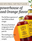 Liber  Co Blood Orange Cordial 17 oz Made with California Blood Oranges