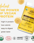 GoldenSource Proteins, Banana, Plant Based Protein Powder, Protein Mix, Protein Powder with 22 Vitamins & Minerals, 16g of Protein, & Complete Amino Acid Profile, Vegan Protein Powder