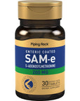 Piping Rock SAM-e 200mg | 30 Enteric Coated Tablets | S-AdenosylMethionine Supplement | Vegetarian, Non-GMO, Gluten Free