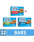 Nutri-Grain Soft Baked Breakfast Bars, Kids Snacks, Whole Grain, Variety Pack (4 Boxes, 32 Bars)