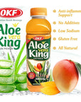 OKF Aloe Vera King Drink Flavors includes Coco Original Grape Mango Pineapple Watermelon Pomegranate Gold Kiwi Peach and Strawberry 10 flavor variety pack 10