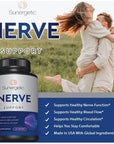 Premium Nerve Support Supplement - with Alpha Lipoic Acid (ALA) 600 mg, Acetyl-L-Carnitine (ALC) & Benfotiamine - Nerve Support Formula for Healthy Circulation, Feet, Hands & Toes - 60 Capsules