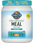 Garden of Life Raw Organic Meal Replacement Powder Lightly Sweet 14 Servings 20g Plant Based Protein Powder Superfoods Greens Vitamins Minerals  Probiotics AllinOne Shake 114 lbs