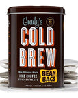 Gradys Cold Brew Coffee  Original  Brewed Strong  New Orleans Style Cold Brewed coffee Concentrate  Medium Roast Gourmet Coffee  Coffee Can  4 Bean Bags  12 Servings Per Can