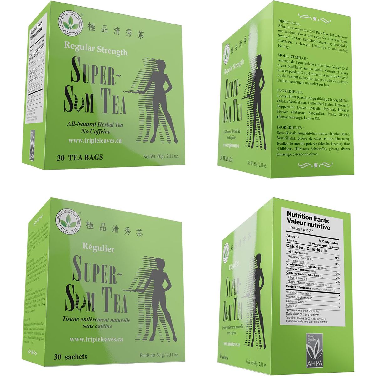 Triple Leaves Brand  Regular Strength SuperSM Tea 30 Tea Bags