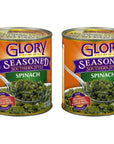 Glory Foods Seasoned Southern Style Spinach 2 Pack Total of 54oz