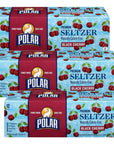 Polar Seltzer Water Orange Vanilla 100 Black Cherry Natural Sparkling Soda Beverage Soft Drink Cans  3 Cases 36 Pack