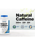 Nutricost Natural Caffeine 200mg, 250 Vegetarian Capsules - Gluten Free, Non-GMO