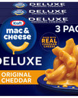 Kraft Deluxe Original Cheddar Macaroni  Cheese Dinner 3 ct Pack 14 oz Boxes