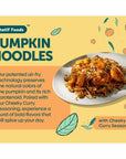 Pumpkin Protein Noodles 8 Single Serve Packs  Healthy Instant Air Fried 18g Protein  6g Fiber  For Ramen Wok Travel School  Cheeky Curry Flavor  by WhatIF Foods