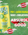 PLEZi FiZZ Carbonated Juice Drink  with Real Fruit Juice  70 Less Sugar  Plus Vitamin C and Fiber  LowSugar Bubbly Beverages for Kids  Great Soda Replacement  Lemon Lime Squeeze 84 fl oz