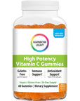 Rainbow Light High-Potency Vitamin C Gummies, Gummy Supplement Provides Antioxidant and Immune Support, With Vitamin C, Vegan and Gluten Free, 60 Count