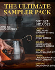 Strongwater Cocktail Bitters Sampler Set  Cocktail Bitters Set Makes 48 Cocktails  Bitters Gift Set wCherry Lavender Bonfire Orange Aromatic Walnut Orange Bitters  6 Bottles 05 Fl Oz