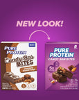 Pure Protein Candy Bar Bites Chocolate Almond Fudge 5g Protein Gluten Free Low Sugar 070 Oz 16 Pack Packaging May Vary