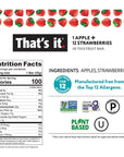 That's it. Apple + Strawberry 100% Natural Real Fruit Bar, Best High Fiber Vegan, Gluten Free Healthy Snack, Paleo for Children & Adults, Non GMO No Sugar Added, No Preservatives Energy Food (12 Pack)