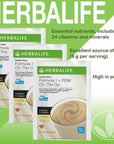 Herbalife HERBALIFE Trial Pack: Formula 1+PDM On The Go Protein for Energy and Nutrition, Sustain Satisfy Hunger, Excellent Source of Fiber, Increases Alertness with Total Control, Pack of 8