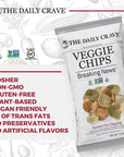 The Daily Crave Veggie Chips, 6 Oz (Pack Of 8) Veggie Crisps, Kosher, Crunchy, Vegan