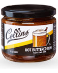 Collins Hot Buttered Rum Mix Made With Brown Sugar and Butter with Vanilla and Rum Flavors Hot Cocktail Recipe Ingredient Bartender Mixer Drinking Gifts Home Cocktail bar 12 fl oz