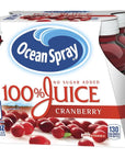 Ocean Spray 100 Juice Cranberry Juice Blend 10 Fl Oz 6 Count Pack of 1