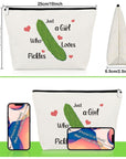 Pickle Makeup Bag Pickle Gifts Pickle Party Gift Cosmetic Bag Funny Pickle Gifts for Women Vegetarian Gag Gifts Birthday Gifts for Pickle Lovers Best Friend Pickle Gift Pickle Themed Gifts