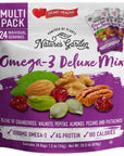 Nature's Garden Omega 3 Deluxe Mix Nuts - 1.2 oz Bags (24 Individual Servings)