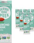 Better Than Milk Organic Almond Milk Unsweetened Vanilla  DairyFree Vegan Friendly Non GMO Certified Pack of 6338 FlOzPack of 6