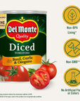 Del Monte Canned Diced Tomatoes 145 Ounce Pack of 12