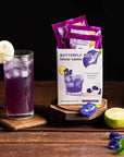 Honey Lemon Butterfly Pea Tea Mix Instant Tea Powder 50gram 5 Sachets  Thai Tea Powder For Iced Tea Hot Tea Drink Cocktail Party