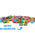 Chocolate Covered Sunflower Seeds  Multicolored Candy Coated Treats  Rainbow Sunny Seeds  Sweet and Crunchy Topping  1 LB Resealable Bag