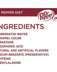 Diet Dr Pepper Soda 12 fl oz cans Pack of 12