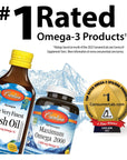 Carlson - Super D Omega-3, Wild-Caught Norwegian Arctic Cod Liver Oil, 2000 IU (50 mcg) Vitamin D3, 1100 mg Omega-3s, Sustainably Sourced Nordic Fish Oil Liquid, Lemon, 250 ml