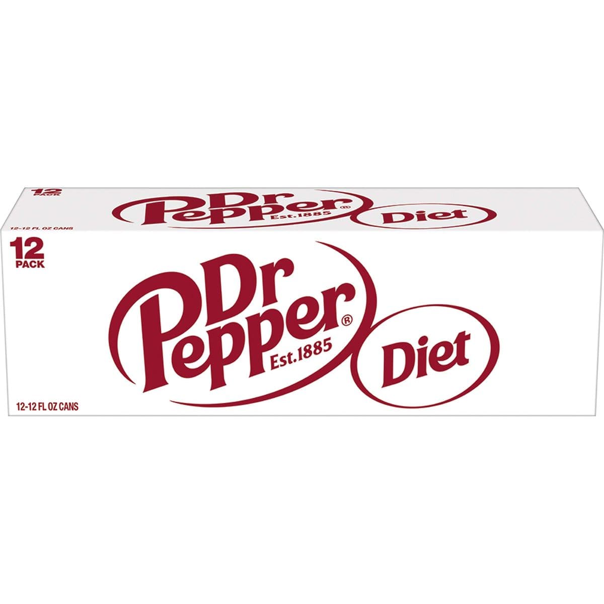 Diet Dr Pepper Soda 12 fl oz cans Pack of 12