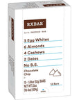 RXBAR Protein Bars Protein Snack Snack Bars Chocolate Chip 22oz Box 12 Bars