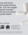 Sports Research Vegan NAC Supplement (N-Acetyl Cysteine) 600 mg - Supports Antioxidant Activity - Non-GMO 90 NAC Powder Capsules - NAC 600 mg - N-Acetyl-L-Cysteine - N Acetyl Cysteine