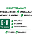 Virtue Yerba Mate Peach  Raspberry  Natural Energy Drink  Sugar Free Zero Calories 84 oz Pack of 12