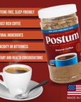 Postum Wheat Bran  Molasses Coffee Alternative 6 x 8oz  Caffeine Free Instant Coffee Substitute  Natural Blend Rich Tasty Healthy Dietary Beverage for Breakfast Gourmet  Pantry Pack