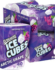 ICE BREAKERS Ice Cubes Arctic Grape Sugar Free Chewing Gum Bottles -  3.24 oz (6 Count, 40 Pieces)