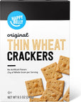 Amazon Brand Happy Belly Original Thin Wheat Crackers 85 Oz