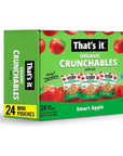 That’s it. Crunchables Fruit Snacks for Kids 100% Organic Apple, Deliciously Healthy and Light, Plant-Based,Non-Gmo, Gluten Free, USDA Approved Snacks 24 Packs (8.5 g)