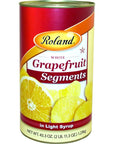 Roland Foods White Grapefruit Segments in Light Syrup 433 Ounce Can Pack of 4