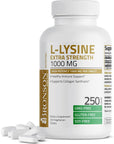 Bronson L-Lysine Extra Strength 1000 MG per Tablet High Potency, Immune Support & Supports Collagen Synthesis, Non-GMO, 100 Vegetarian Tablets