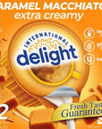 Coffee Creamer Singles Variety Pack  48Count Assorted Non Dairy Liquid Coffee Creamers by International Delight  4 Flavors French Vanilla Hazelnut Caramel Macchiato  Half and Half