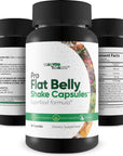 Pro Flat Belly Shake Capsules - Gut Cleanse to Help Reduce Bloating - Body Cleanse & Digestive Cleanse - Support Overall Health with Cleansing - Help Clear Waste & Toxins with Cleanse Supplements