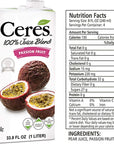 Ceres 100 All Natural Pure Fruit Juice Blend Passion Fruit  Gluten Free Rich in Vitamin C No Added Sugar or Preservatives Cholesterol Free  338 FL OZ 1