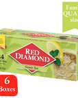 Red Diamond Green Tea Bags Family Size Tea Bags Delicious and Freshly Brewed Taste Heart Healthy Antioxidants 24 Count QuartSize Bags 6 Pack  144 Count